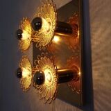 Space Age JBS Brass Sconce by Joseph Brumberg, 1960s