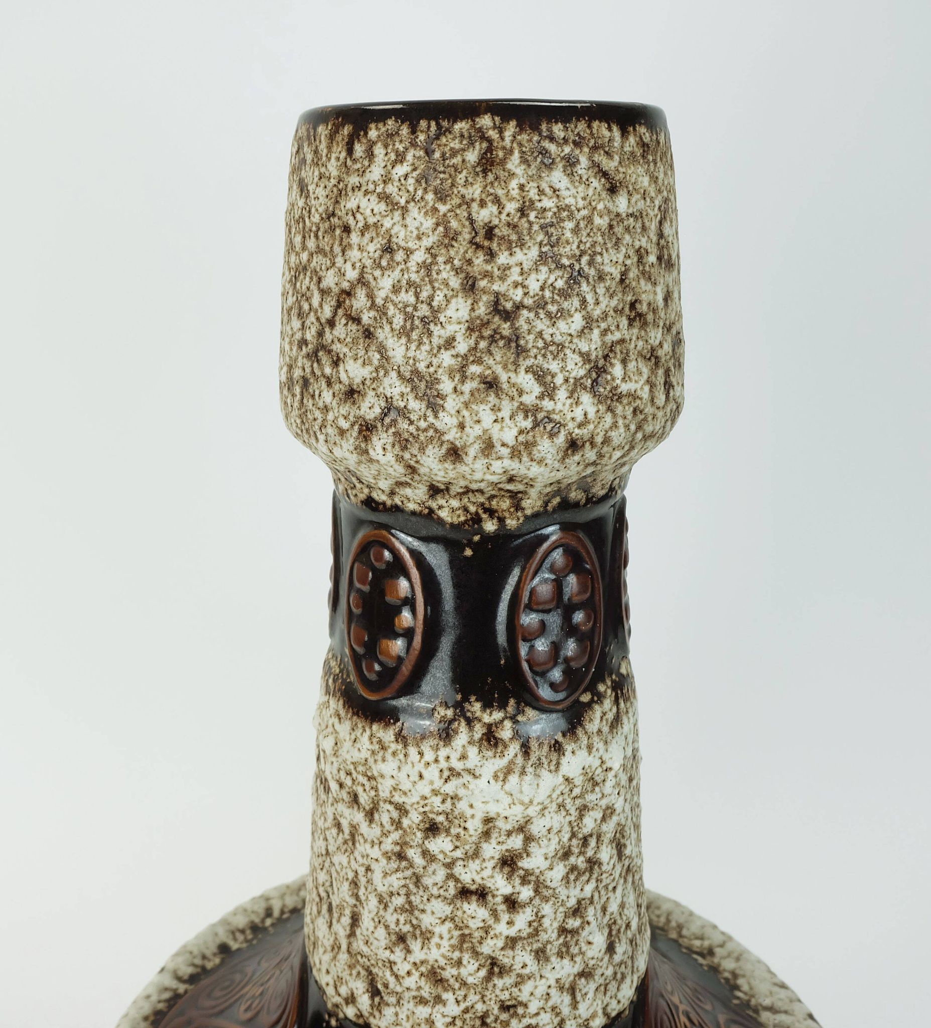 large FLOOR VASE 1970s fat lava glaze ornamental decor model 100