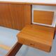Vintage Scandinavian style double bed in teak from the 60s with integrated bedside lights