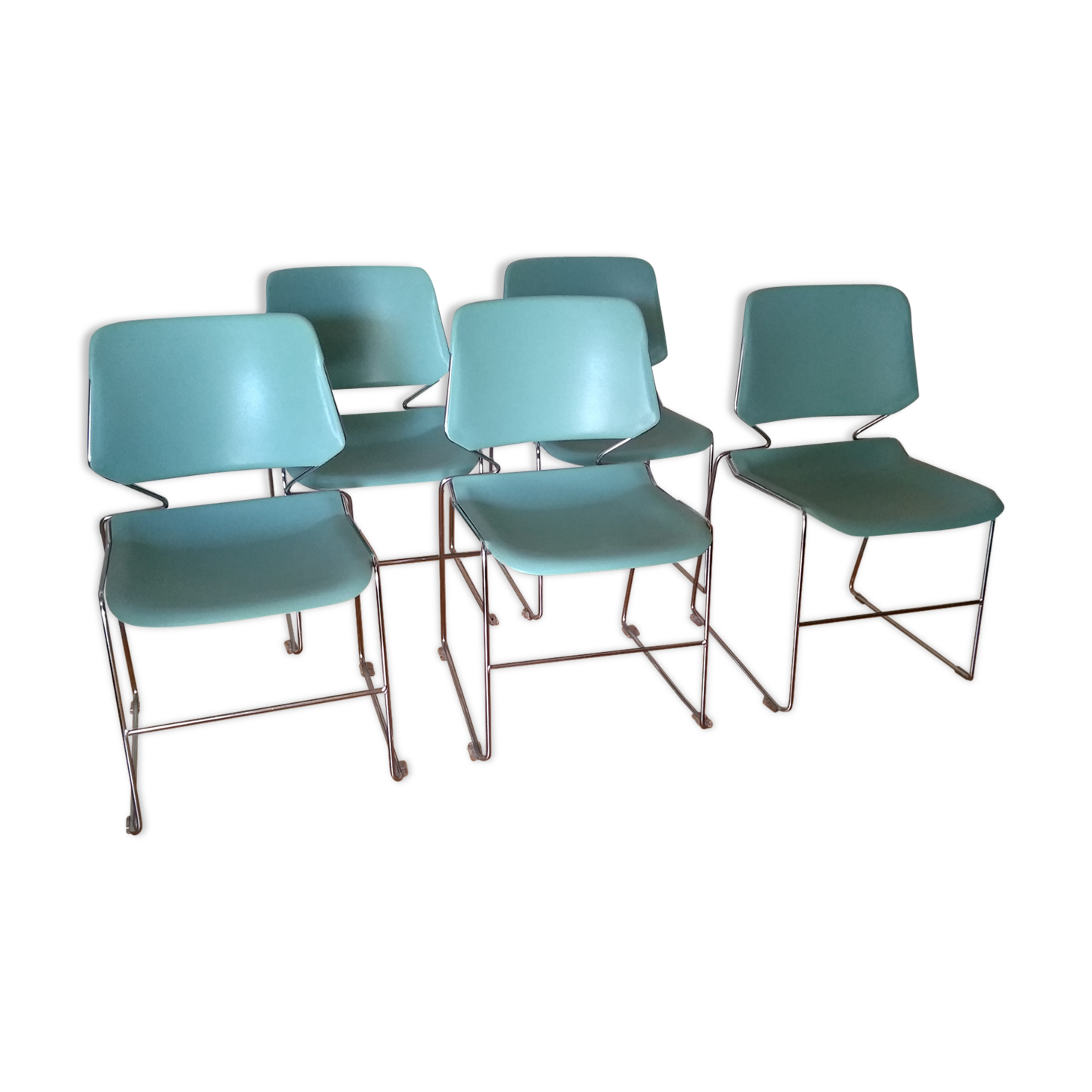 Chairs Eurosit sled design Matrix Krueger 1980