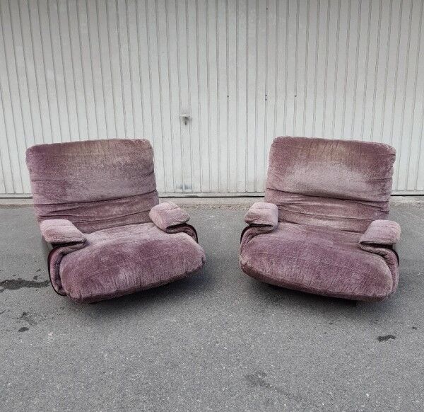 Michel Ducaroy line Roset model Marsala 2 armchair, 1 pouf
