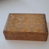 Golden and beige Venetian wooden box