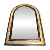 Ancient oriental brass mirror – arch shape