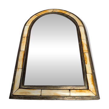 Ancient oriental brass mirror – arch shape