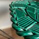 Vintage braided green ceramic trivia