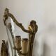 Wall lamp in Louis XV style in brass, shell decoration.