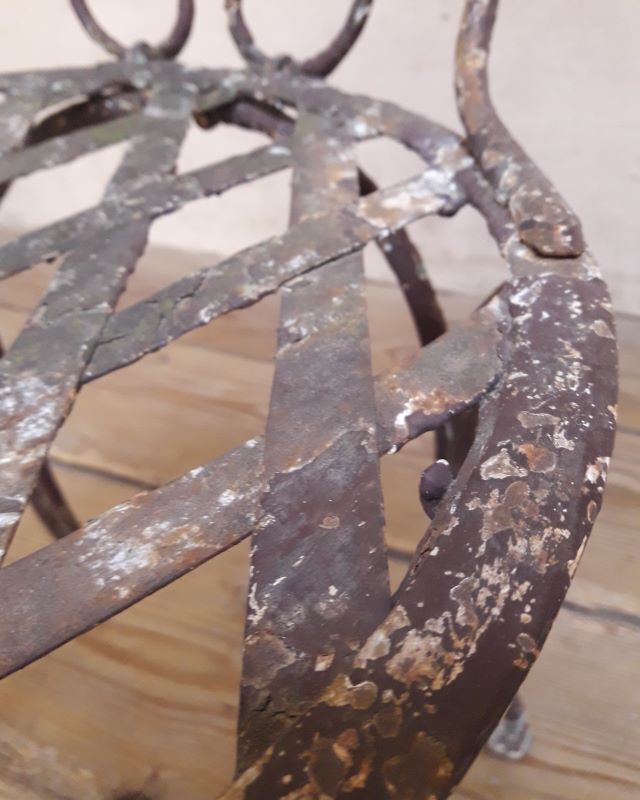 Xix° wrought iron garden chair