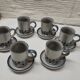 Set 6 tasses à café grés moucheté