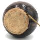 Dark brown spherical lamp in stoneware by Guy Baudat, 1970s.