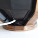Lampe de bureau art déco en céramique noire et cuivrée signée Saint Clément