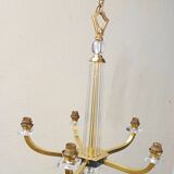 Art Deco chandelier attributed to Jacques Adnet, 1950s/60s.