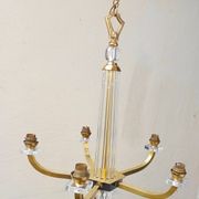 Lustre Art déco attribué à Jacques Adnet , années 50-60