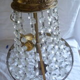 Balloon chandelier grapevines glass & brass 1 fire