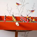 Old foosball table wooden