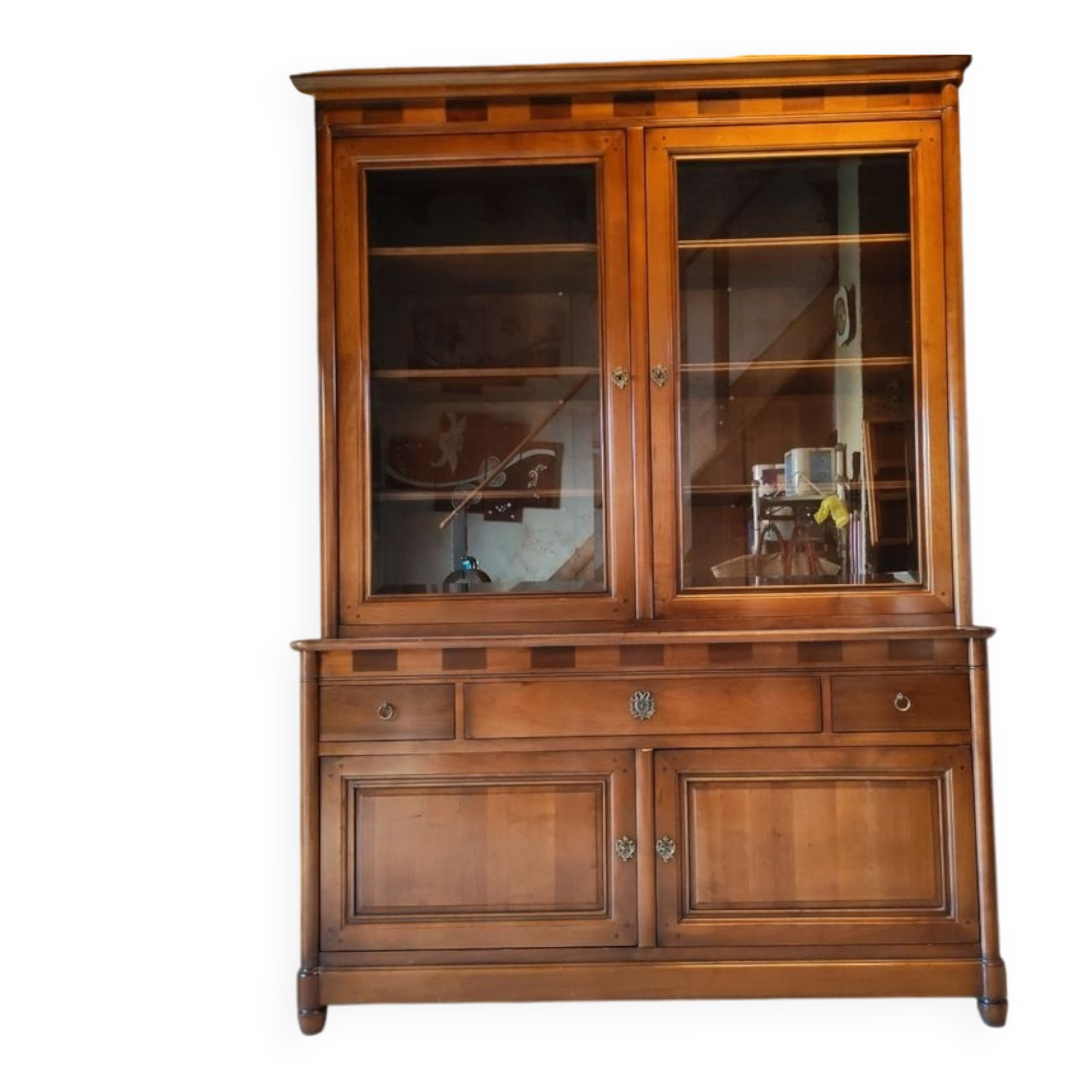 Meuble vitrine style Louis Philippe