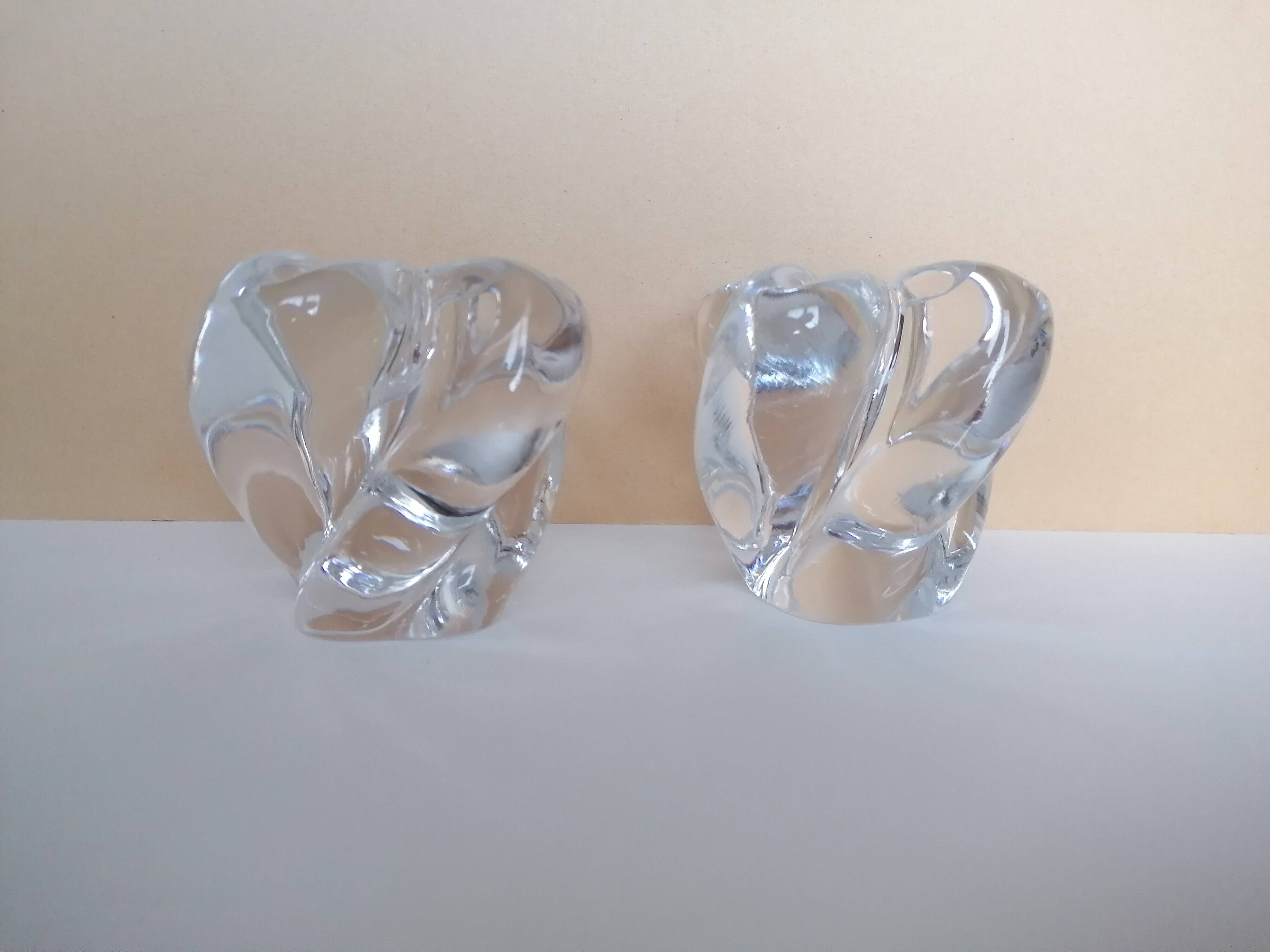 Pair of Sèvres crystal candlesticks