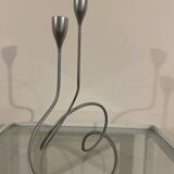 Black Blum Loop Candle Holder