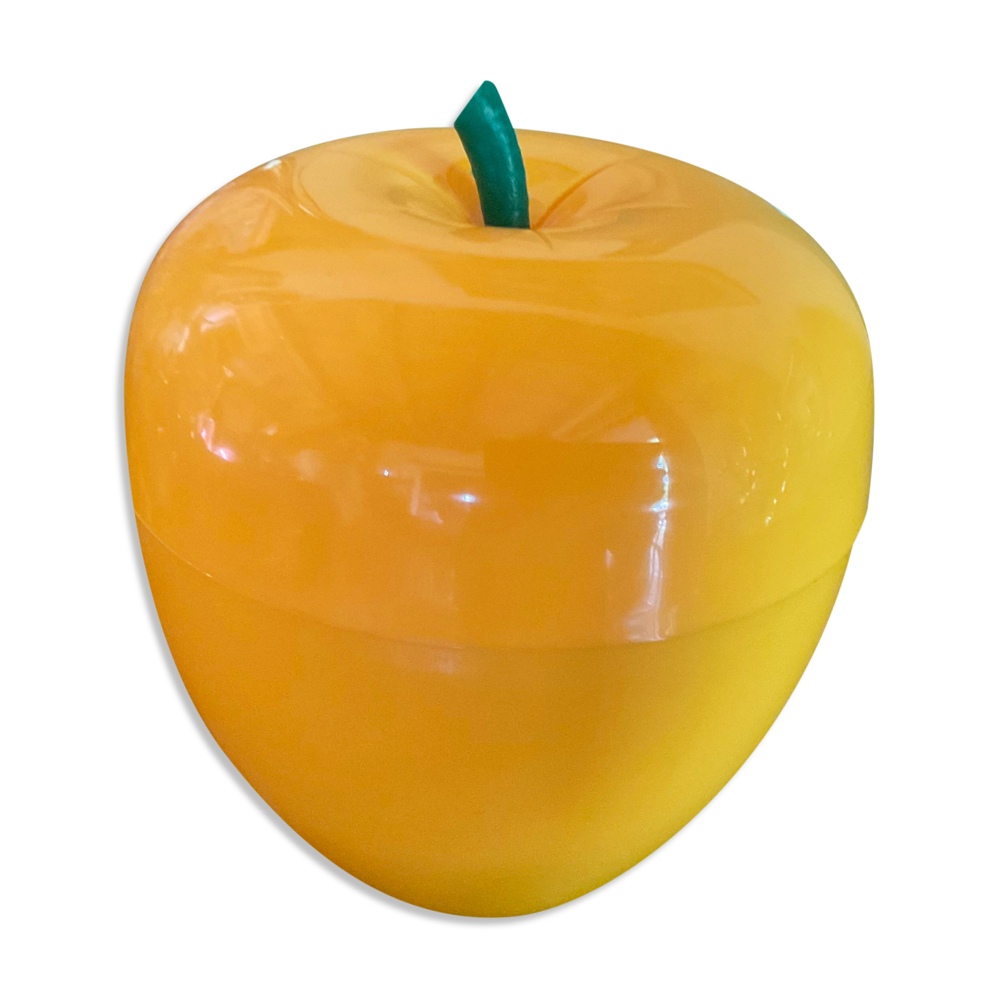 Vintage ice bucket yellow apple