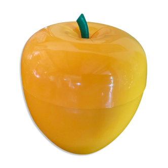 Vintage ice bucket yellow apple