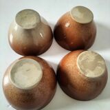 Set of 4 small glazed earthenware bowls