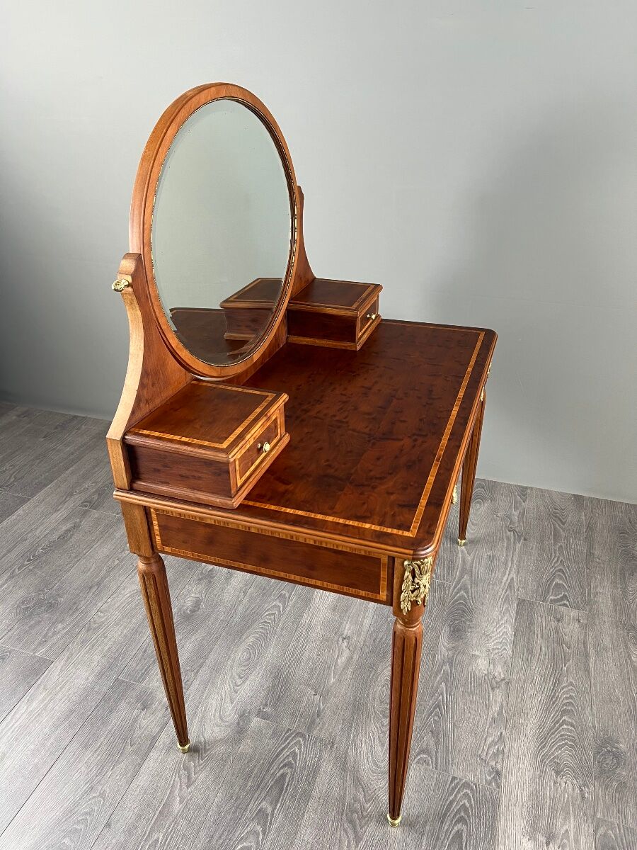 Louis XVI style dressing table in marquetry, 20th century