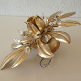 Lustre style vintage dore a pampilles