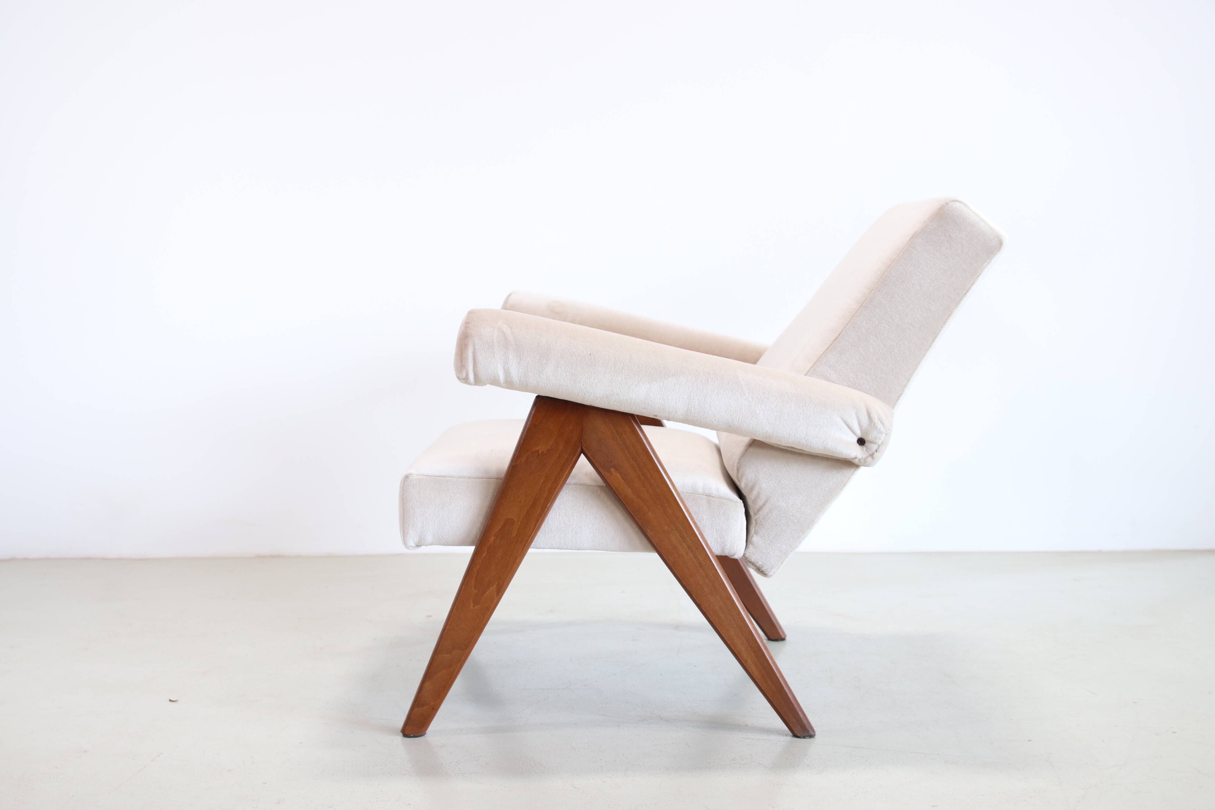 Fauteuil design italien en mohair