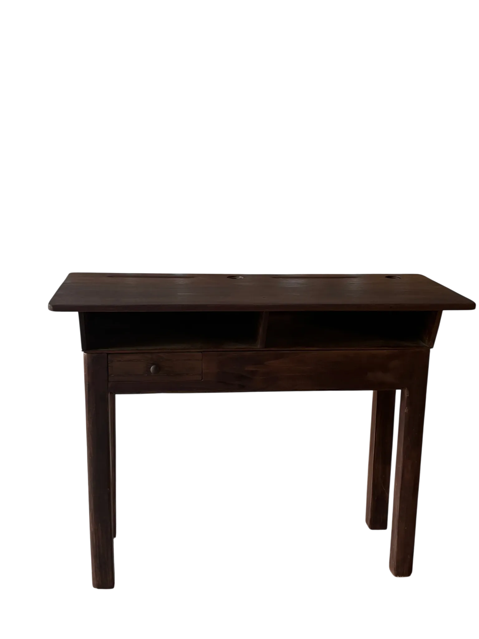Dark wood secretary desk