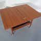 Teak Flip-Flop Expandable Cart with Removable Tray by Grete Jalk for Poul Jeppesens Møbelfabrik, Denmark, 1960s