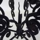 Large 12-light wrought iron hall or living room chandelier. 1960s-70s