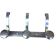 Vintage wall-mounted coat rack in brushed aluminium – minimalist design year