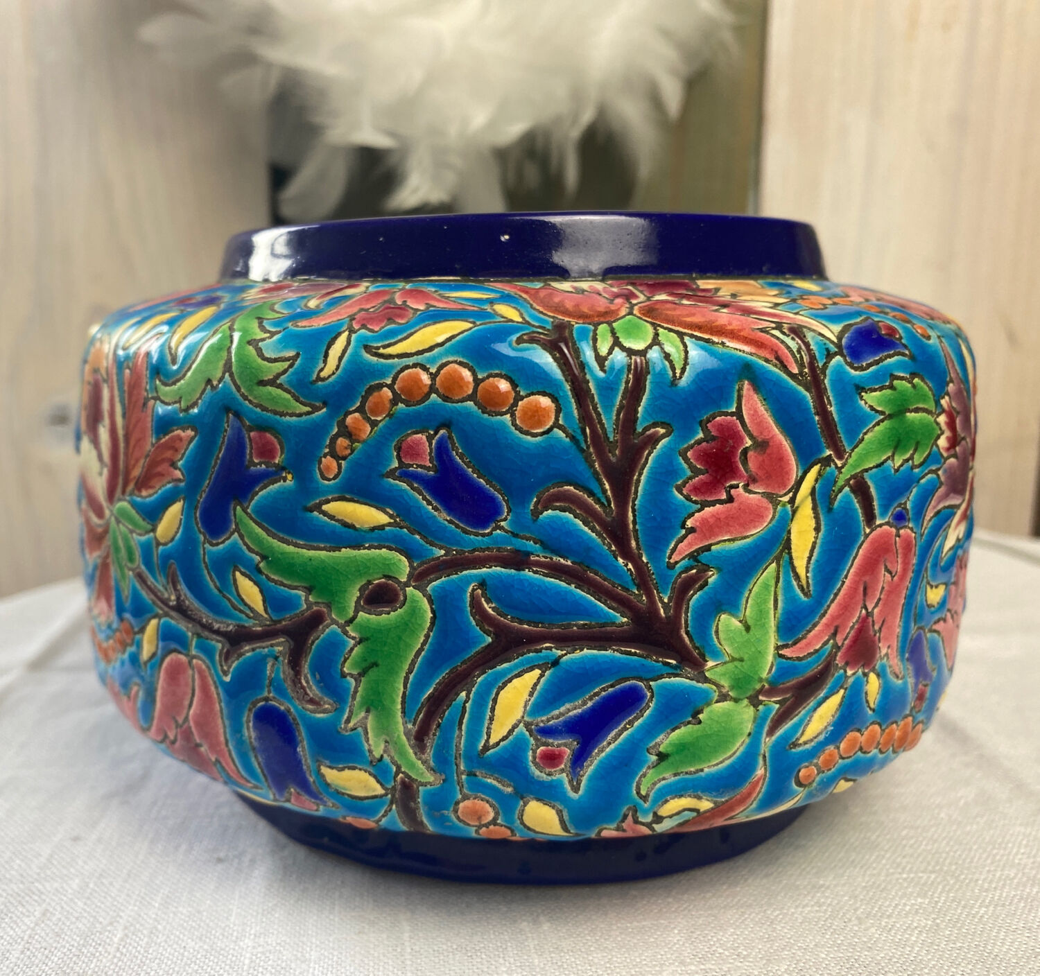Old factory vase of Longwy