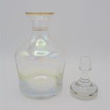 Carafe en verre irisé