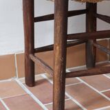 Pair of straw farm chairs