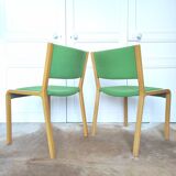 Chaises bois courbé design Wilhelm Ritz pou Wilkhahn années 60