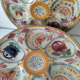 6 oyster plates Henriot Quimper decor 137 hand-painted