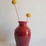 Old vintage numbered art deco red vase