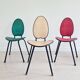 Suite de 5 chaises années 50