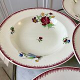 set of 6 Villeroy & Boch La Louvière soup plates, Belgian manufacture in Terre de Fer, early 20th century