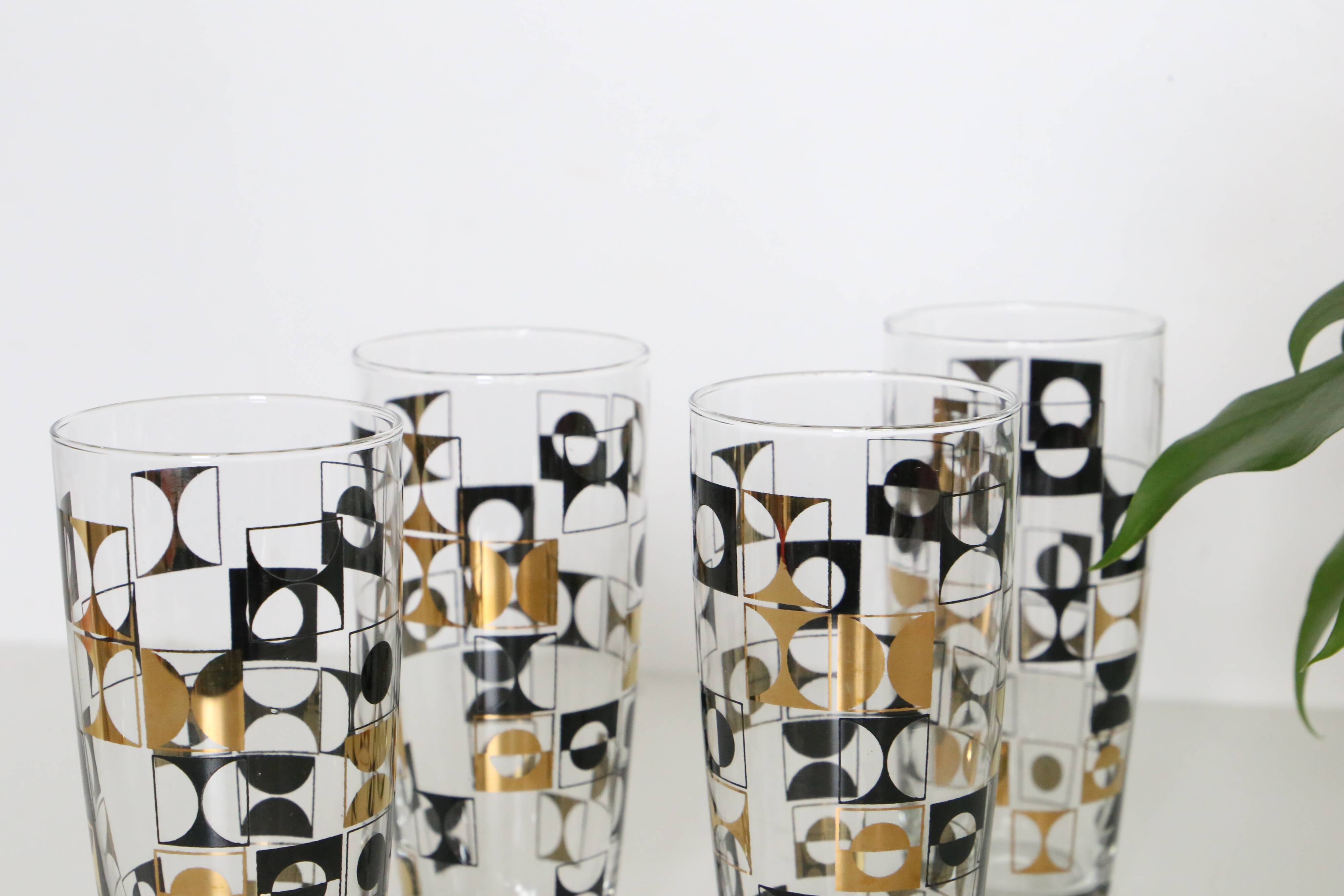 Set de 4 verres à long drink MBL années 60