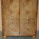 Small Art Deco wardrobe in satin walnut, circa 1930.