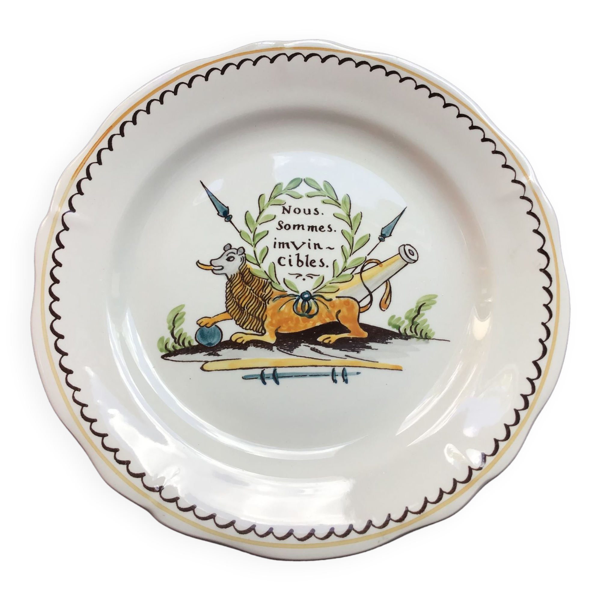 Gien plate for Paris Musées - Bicentenary of the Revolution