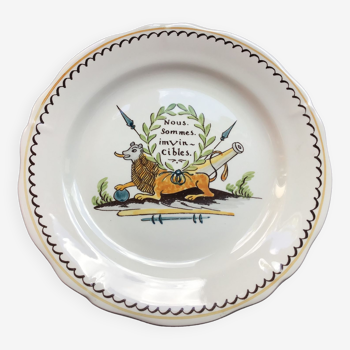 Gien plate for Paris Musées - Bicentenary of the Revolution