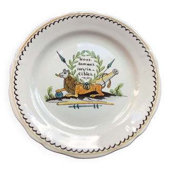 Gien plate for Paris Musées - Bicentenary of the Revolution