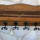 Old wooden wall coats door with six floors