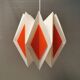 Hanging lamp, designed by Lars E Schiøler, for Hoyrup Lighting 1970s, model Harlequin.