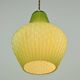 Old Rewired Green Textured Glass Pendant