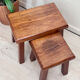 Vintage brutalist eiken nesting tables 1970’s
