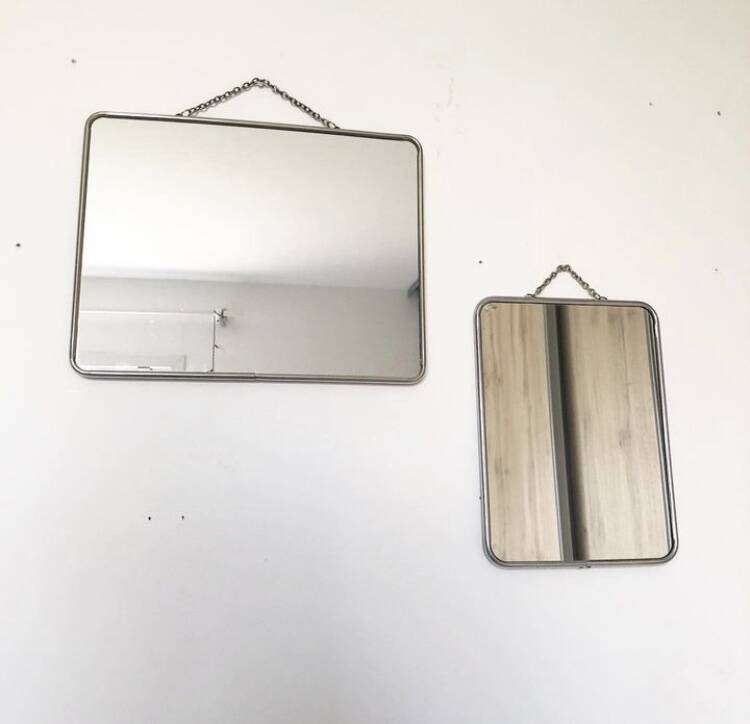 Lot de 2 miroirs de barbier vintage