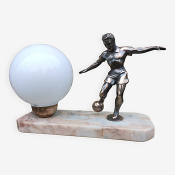 Art deco lamp in footballer marble
